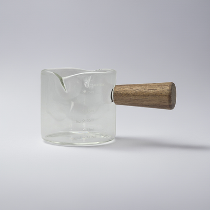 Glass Measuring Cup with Wood Handle